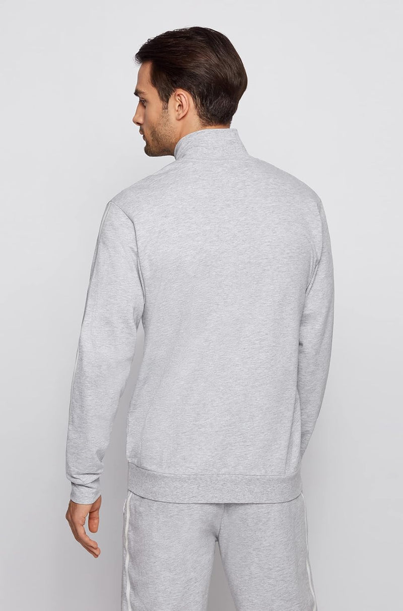 BOSS Men's Authentic Jacket Z Cotton Terry Jacket with Zip and Logo Print