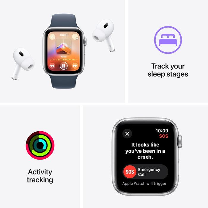 New Apple Watch SE (2nd Gen, 2023) [GPS + Cellular 40mm] Smartwatch with Starlight Aluminum Case with Starlight Sport Band M/L. Fitness & Sleep Tracker, Crash Detection, Heart Rate Monitor (Renewed)