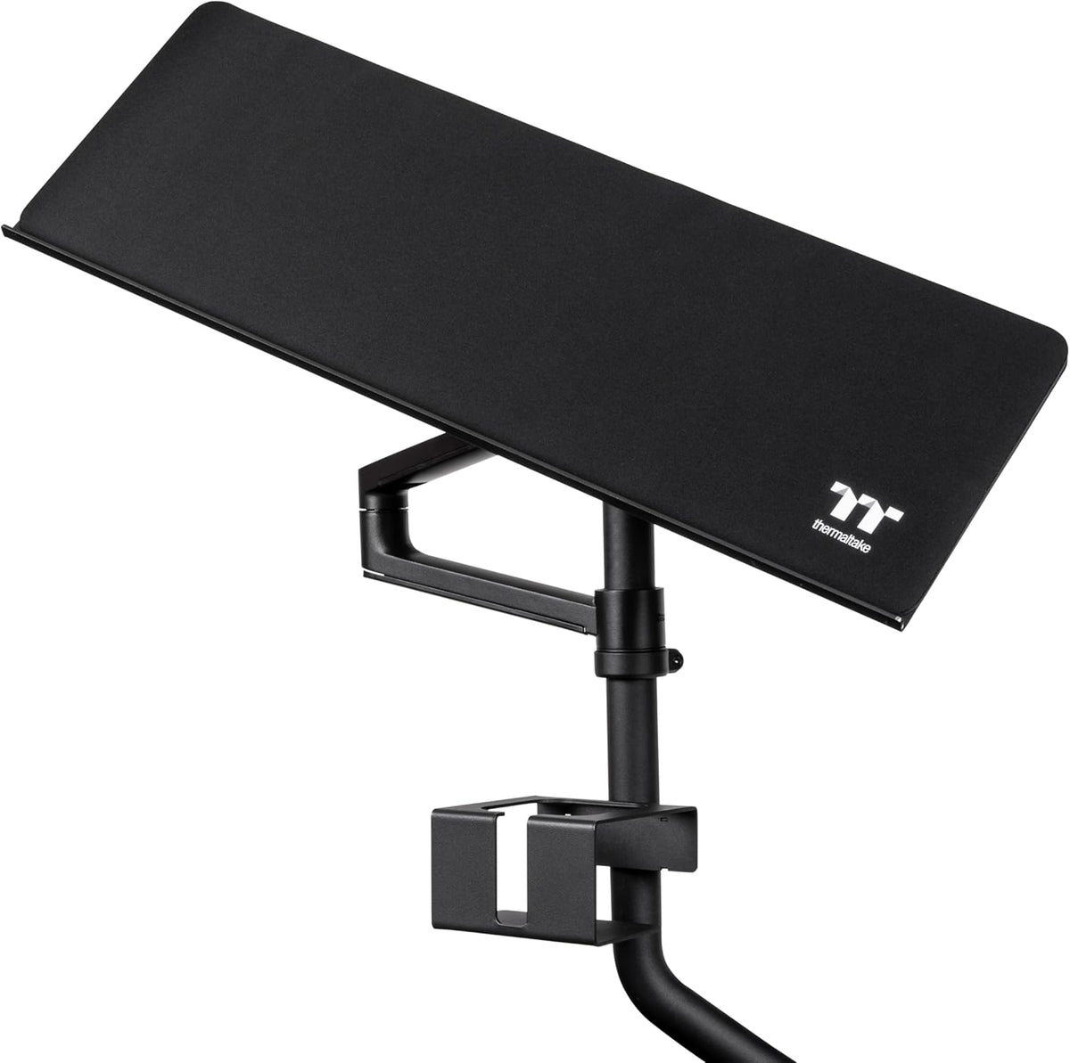 Thermaltake Keyboard & Mouse Tray: Compatible With Thermaltake GR500 & GF500 Simulator Cockpit, Adjustable Height & Rotation, Integrated Cup Holder, Cable Management Space - Black – image 1