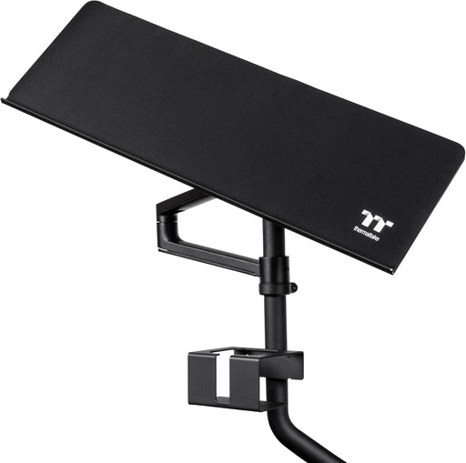 Thermaltake Keyboard & Mouse Tray: Compatible With Thermaltake GR500 & GF500 Simulator Cockpit, Adjustable Height & Rotation, Integrated Cup Holder, Cable Management Space - Black - keyboard & mouse tray Black