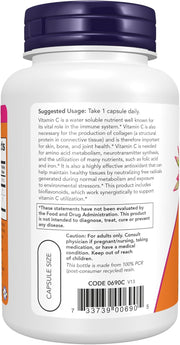 Foods Vitamin C-1000 with 100 mg Bioflavonoids Immune Support & Antioxidant Protection & Collagen Formation & Overall Wellness 100 Veg Capsules
