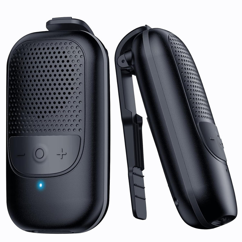 Temdan Wearable Bluetooth Speaker, Clip-On Portable Speaker with Built-in Mics for Hands-Free Music and Calls, Up to 10 Hours Battery Life,Mini Outdoor Waterproof Speaker for Working,Running-Black