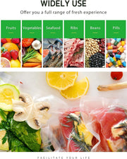 SKY-TOUCH 3 Rolls Vacuum Sealer Bags for Food, Thickened Puncture Prevention Food Saver BPA Free for Sous Vide cooking Microwave Freezer Storage (15x500cm, 22x500cm, 28x500cm)