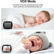 LJCM Baby Monitor, Baby Safety Camera 1000ft Long Range Remote Pan Tilt Zoom 3.5in Display for Baby Pets (UK Plug)