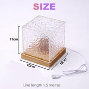 Water Ripple Lamp - 16 Colors Crystal Night Lamp, Dynamic Water Ripple Night Lamp for for Photography, Vlog, Party, Bedroom, Home Living Room Holiday presents