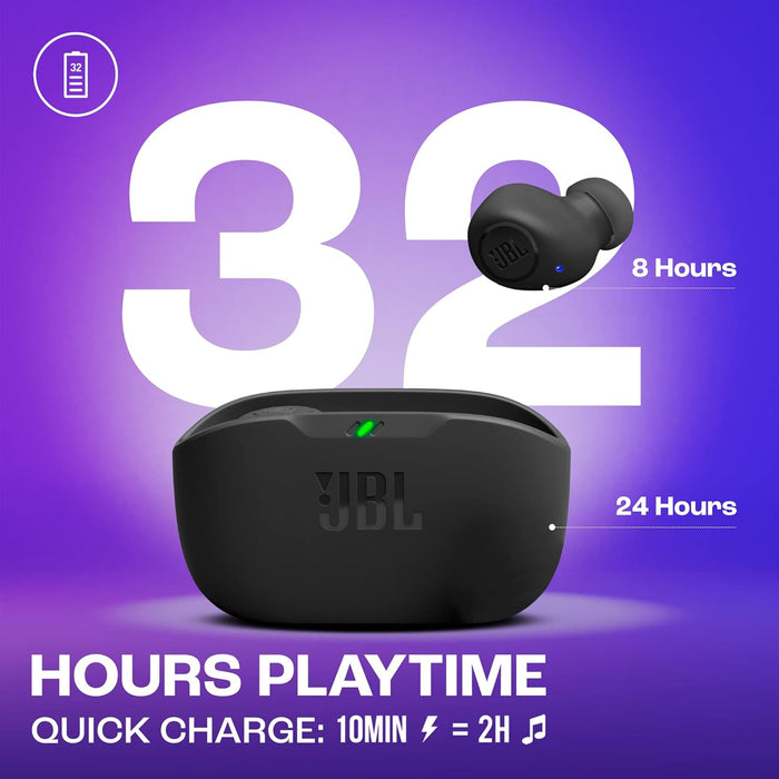 JBL Wave Buds True Wireless Earbuds, Deep Bass, Comfortable Fit, 32H Battery, Smart Ambient Technology, Hands-Free Call, Water and Dust Resistant - Mint, JBLWBUDSMIT
