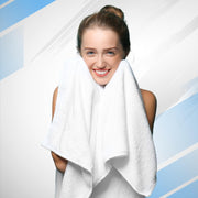 Infinitee Xclusives Premium Bath Towels Set Pack of 4-100% Ring Spun Cotton Bath Towels 70cm x 140cm - Highly Absorbent Durable Towels, Perfect for Daily Use (Charming Grey, Bath Towels)