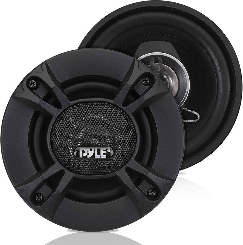 Pyle 2-Way Universal Car Stereo Speakers - 120W 3.5 Inch Coaxial Loud Pro Audio Speaker OEM Quick Replacement Component Vehicle Door/Side Panel Mount Compatible PL31BK (Pair) - 4