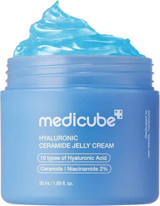 Collagen Jelly Cream- Niacinamide & Freeze-Dried Hydrolyzed Collagen - Boosts skin's barrier hydration and gives 24h Glow & Lifted Look - No artificial color, Korean skincare (3.71 fl.oz.) - 1.69 fl.oz Hyaluronic Acid
