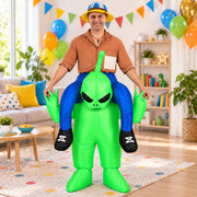 Halloween Inflatable Ride On Costume Adult Green Alien Suit