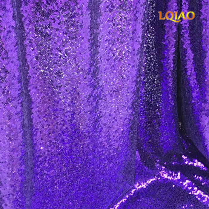 LQIAO 2 Panels Light Gold Sequin Backdrop Glitter Fabric for Wedding Birthday Parties Shimmer Wall-2x8ft