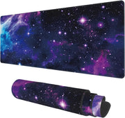 Desk Mat, Field Landscape Oil Painting Extended Gaming Mouse Pad Large, 31.5"x11.8" Big Mouse Pad with Non-Slip Base and Stitched Edge, Long Computer Keyboard Mouse Mat for Home Office Work - 30 x 80 Ø³Ù Galaxy Nebula Universe Space