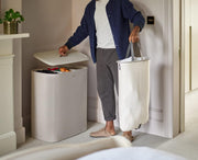Joseph Joseph Trio Laundry Basket, Grey, 3 Compartments, 90L, Removable Tote Bags - Trio Screen 90 litros