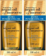OGX, Hair Oil, Renewing+ Argan Oil of Morocco, Extra Penetrating Oil, Dry & Coarse Hair Types, New Formula, 100ml - hair oil 100 ml (Pack of 2)