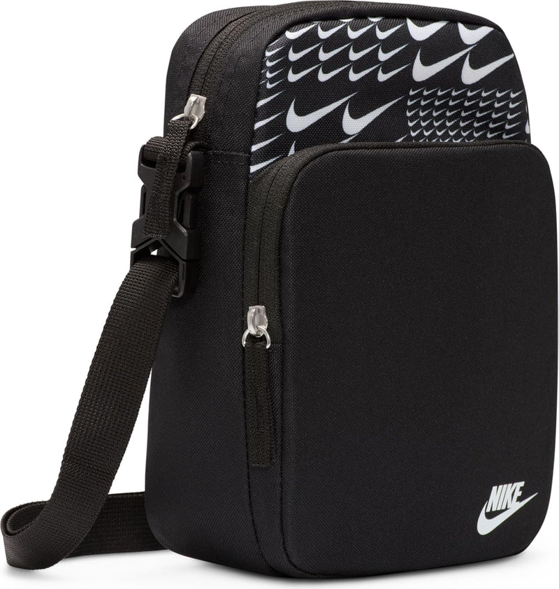 NIKE HERTGE CRSSBY-SWSH GRID CROSSBODY BAGS for UNISEX OneSize BLACKWHITE(WHITE)