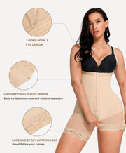 Jfadg Comfy BBL Fajas Colombianas Shapewear for Women Tummy Control Post Surgery Compression Garment, High Waist Contouring Suit, Extra Firm Waist Cincher Stomach Slimming Bodysuit (L)