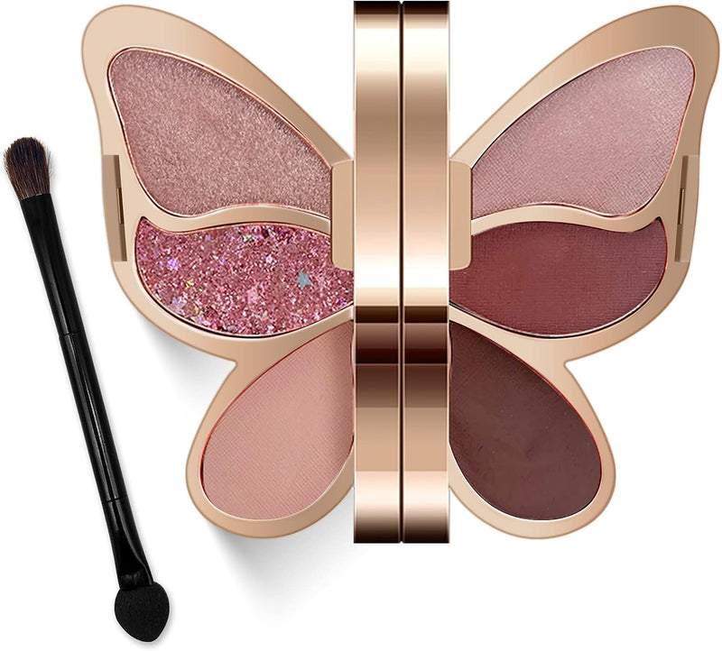 10 Colors Eyeshadow palette with Brush,eye shadow,makeup palette, Long-Lasting Waterproof,eye makeupMatte Naked Eye Shadow, Ultra-Blendable, Easy to use, Professional Matte, Rose Pink - SET D