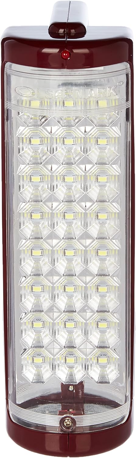 Olsenmark 2 Speed Setting Rechargeable 24 LED Emergency Lantern, Red