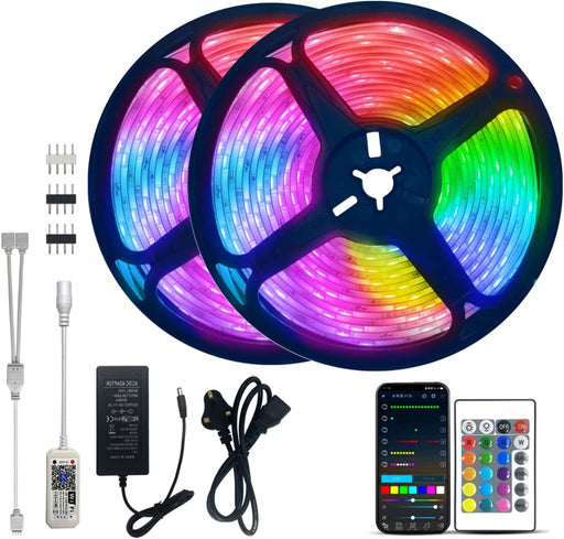 10M Smart LED Strip Light, Music Sync Color Changing RGB Led Strip Lights with Remote App Control Bluetooth Led Strip, Led Lights for Room Home Kitchen Decor Party