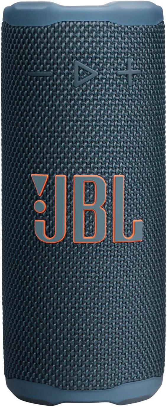JBL Flip 7 - JBL Pro Sound with AI Sound Boost, up to 16 hours of playtime, multi-speaker connection via Auracast, and waterproof, dustproof, drop-proof design for all adventures Red. - Blue GRIP