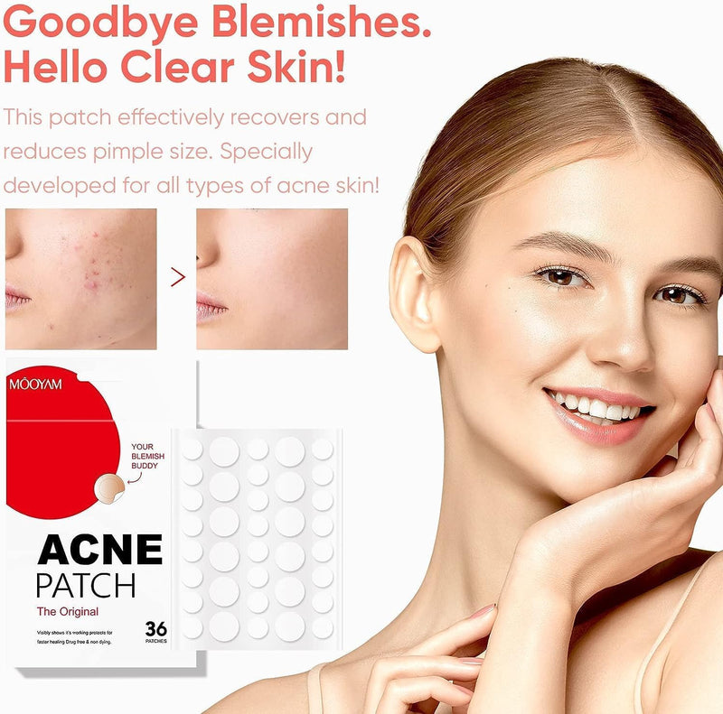 FDTY Acne Pimple Patch - Invisible Hydrocolloid Spot Skin Treatment for Face (72 counts)