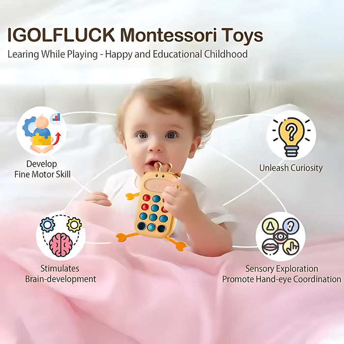 Twisoo Baby Sensory & Montessori Toys – Developmental Teething, Fidget & Activity Toys for Infants & Toddlers, Fine Motor Skill & Learning Playsets Multiple Styles (TOY-006-Red)