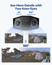 Reolink 4K Duo 2 PoE Security Camera System Home Outdoor IP Camera in 180 Degree Viewing AngleNo Blindspot Human,Vehicle,Pet Detection Color Night Vision Two Way Talk Up to 256GB microSD Card