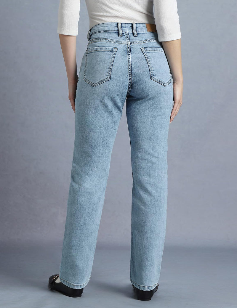 Women's Straight Jeans (INKSS23WJN-013_Denim Drama_36)