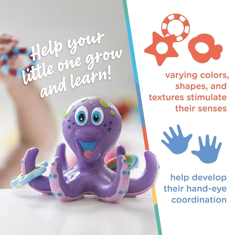 Baby Bath Toys, Octopus Bathtub Toys for Toddlers 1-3 Years Old, Floating Pool Games, Water Toys for Swimming, Ideal Birthday Gifts for Boys and Girls