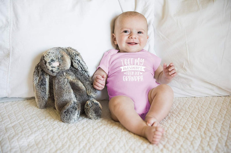 I Get My Awesomeness From My Grandpa - Grandpas Sidekick Funny Romper, One-Piece Baby Bodysuit