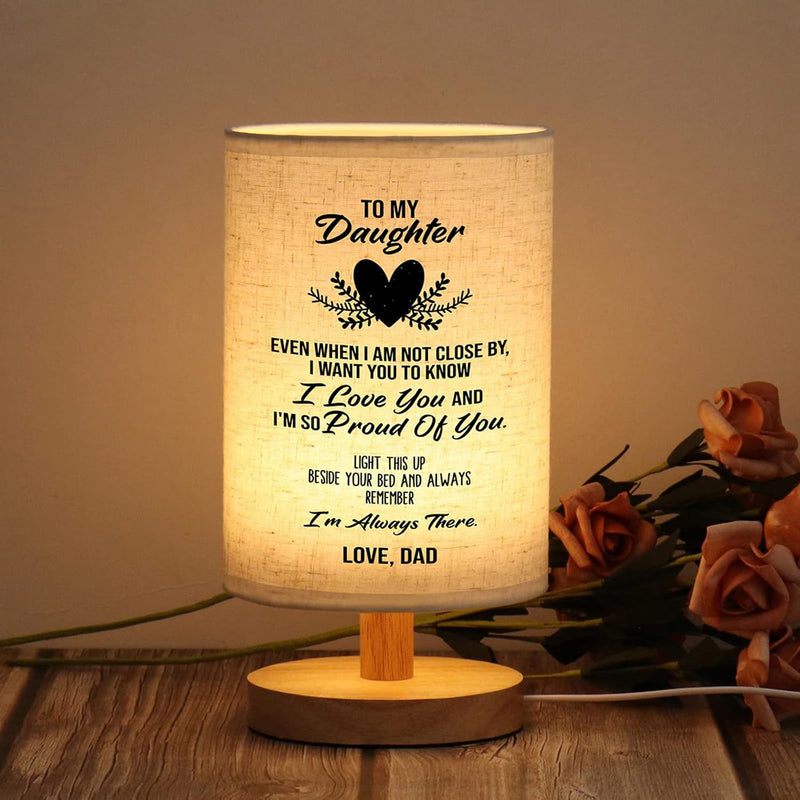 WSYEAR Daughter Gifts from Dad-Birthday Gifts for Daughter from Dad,Table Lamp Father to Daughter Gifts for Birthday Anniversary Wedding Gifts