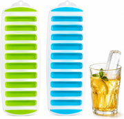 2 Pack Ice Cube Trays with Lids, Silicone Ice Mold for Water Bottles Food grade silicone ice tray with easy release design creates bottle-friendly ice cubes and stacks neatly for freezer storage