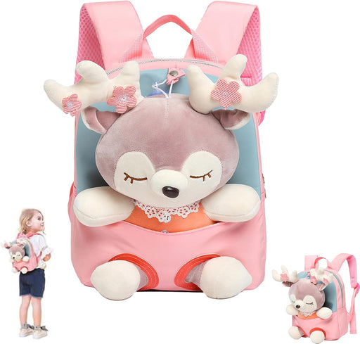 Cute Toddler Backpack, Animal Cartoon Kids Schoolbag, Lightweight Bookbags, Daypack School Backpack, Preschool Kindergarten Mini Children Bag - Pink