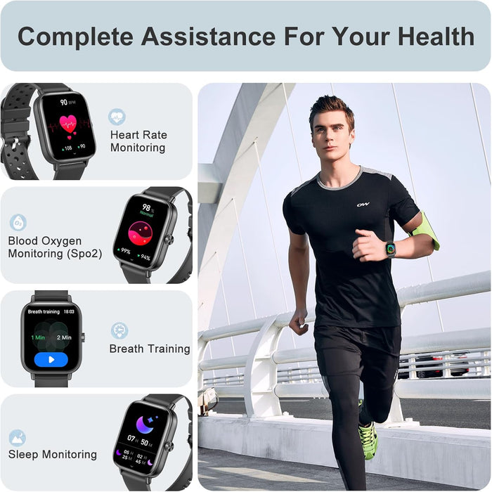 Smart Watch for Women(Answer/Make Call), 1.83" HD Touch Screen Fitness tracker with Heart Rate SpO2 Sleep Monitor,100+ Sport Modes, IP68 Waterproof Smartwatch compatible with iOS & Android, Pink