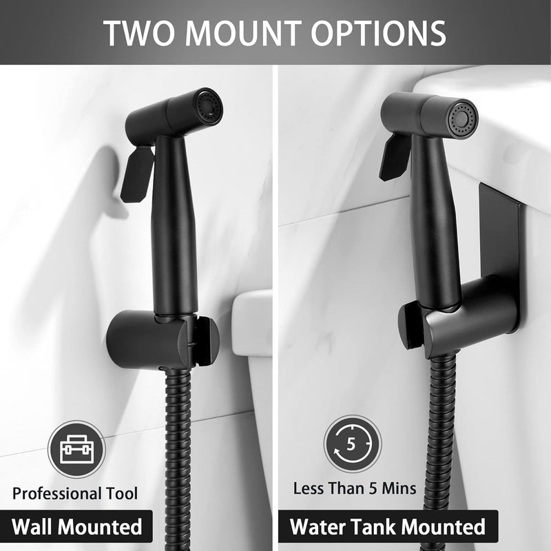 Hanbuluo Bidet Sprayer for Toilet, Hand held Stainless Steel Toilet Bidet Sprayer Kit with Hose, Easy Install Bidet Attachment for Toilet, Bidet Sprayer for Personal Hygiene
