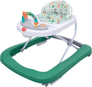 The Moon Brand Stride Height Adjustable Baby/Child Walker with Music-food tray and Toys Play Tray-(From 6 Months To 18 Months)- Rose Pink - Green