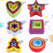 Silk Route - Cookie Cutter Shapes Set, 32Pcs Biscuit Cutters in 6 Shapes, Cake, Vegetable, Fondant, Fruit Cutters for Kids and Adults (Random Color)