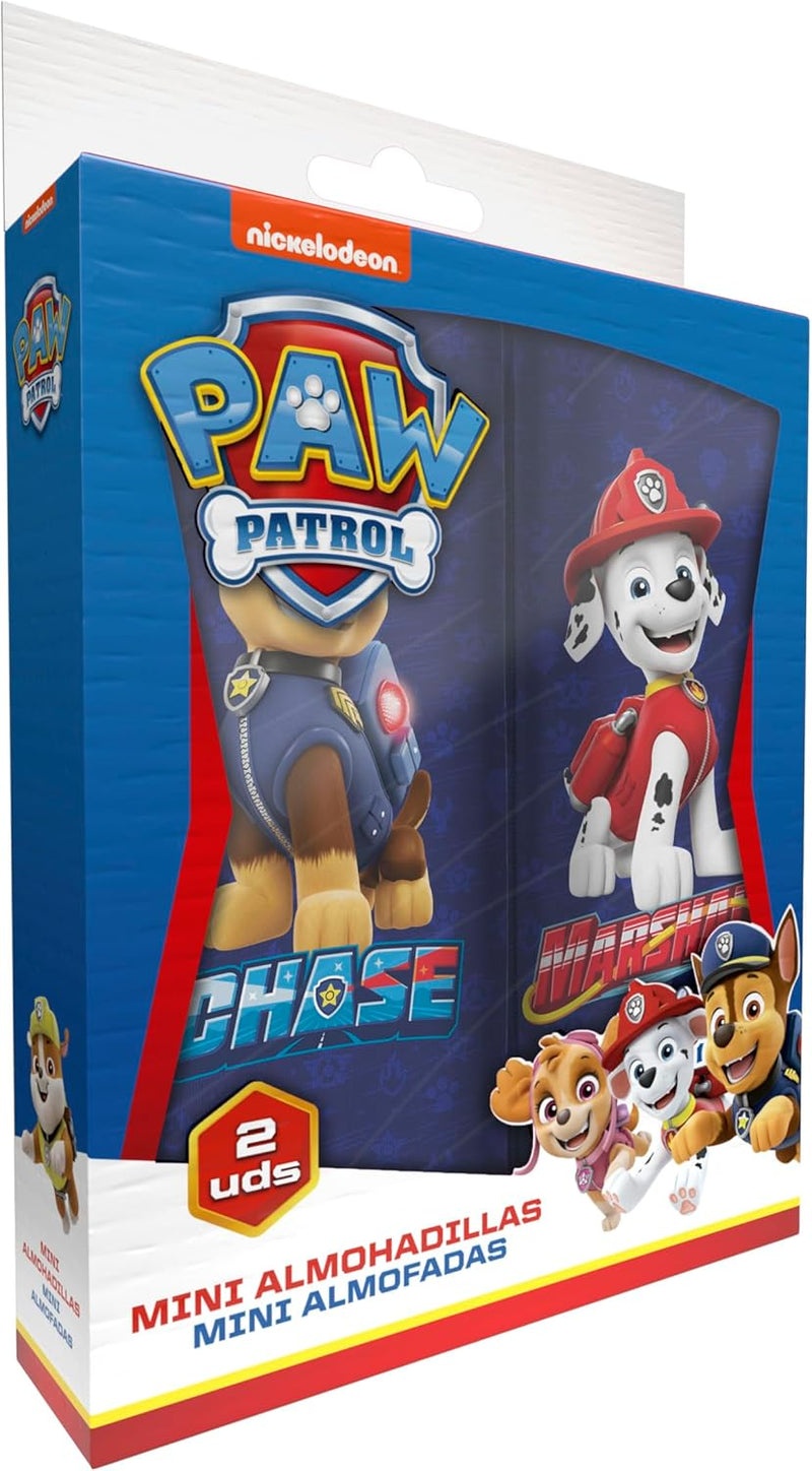 PAW PATROL Set of 2 Boys Mini Belt Pads Chase Marshall Chase and Marshall Child Seat Belt Pads Ideal for Child Safety Belts Extra Comfortable and Washable