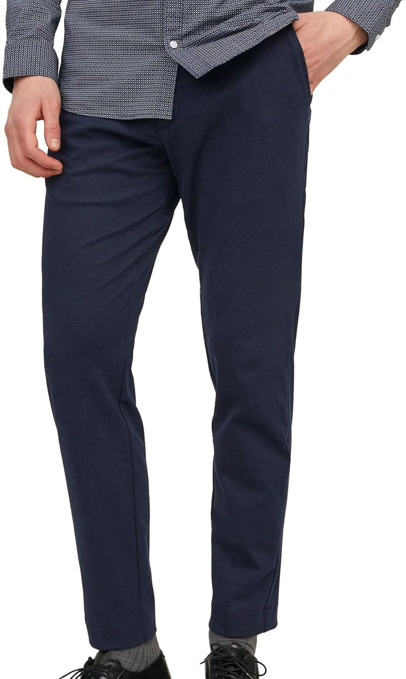 Male Chino Trousers Slim Fit Chino Trousers - navy blazer