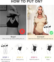 SHAPERX Bodysuit for Women Tummy Control Shapewear Seamless Sculpting Thong Body Shaper Tank Top
