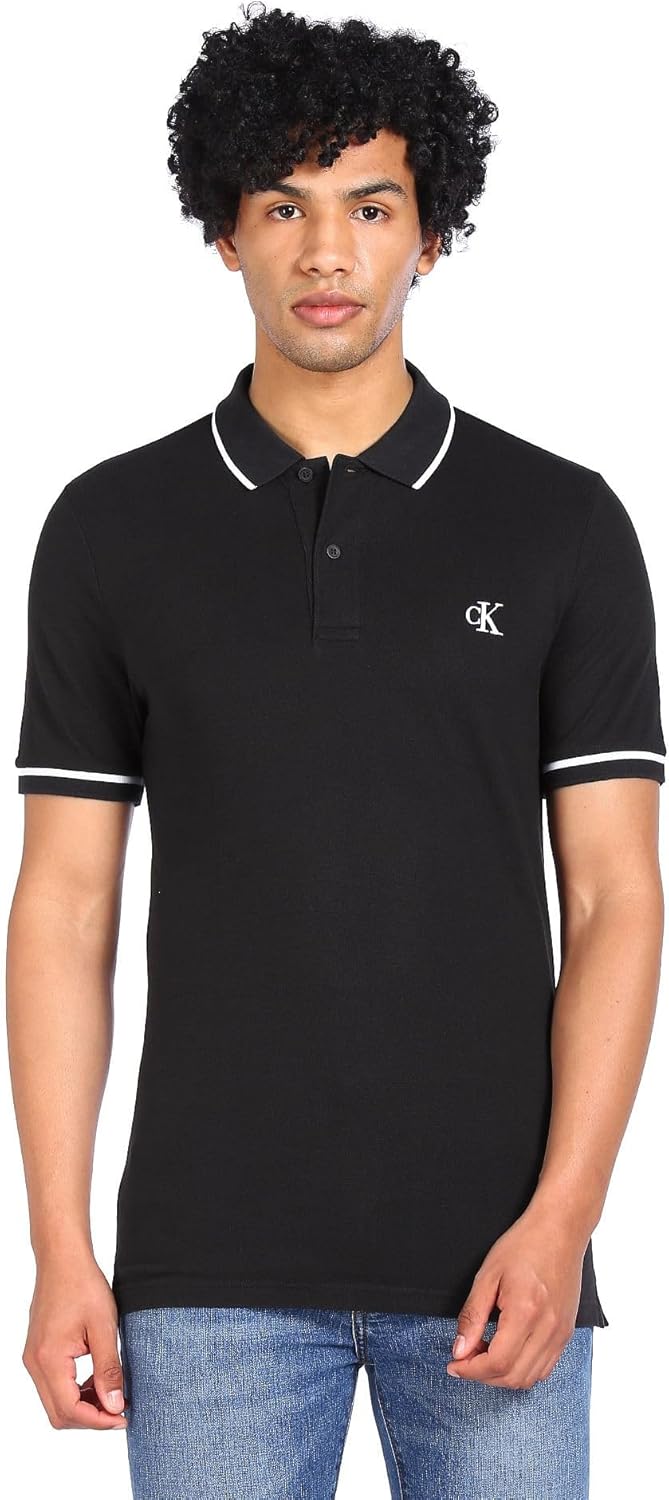 Calvin Klein Jeans Mens Tipping Slim Polo Polo Shirt