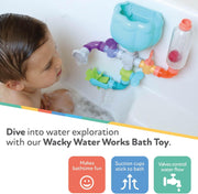 Nuby Wacky Waterworks Pipes Bath Toy with Interactive Features for Cognitive Development - Wacky Waterworks Pipes