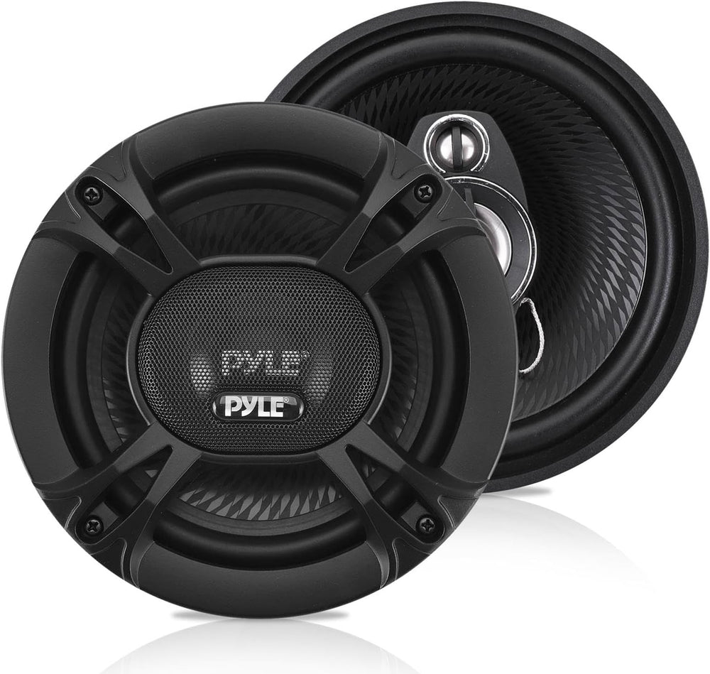 Pyle 2-Way Universal Car Stereo Speakers - 120W 3.5 Inch Coaxial Loud Pro Audio Speaker OEM Quick Replacement Component Vehicle Door/Side Panel Mount Compatible PL31BK (Pair)