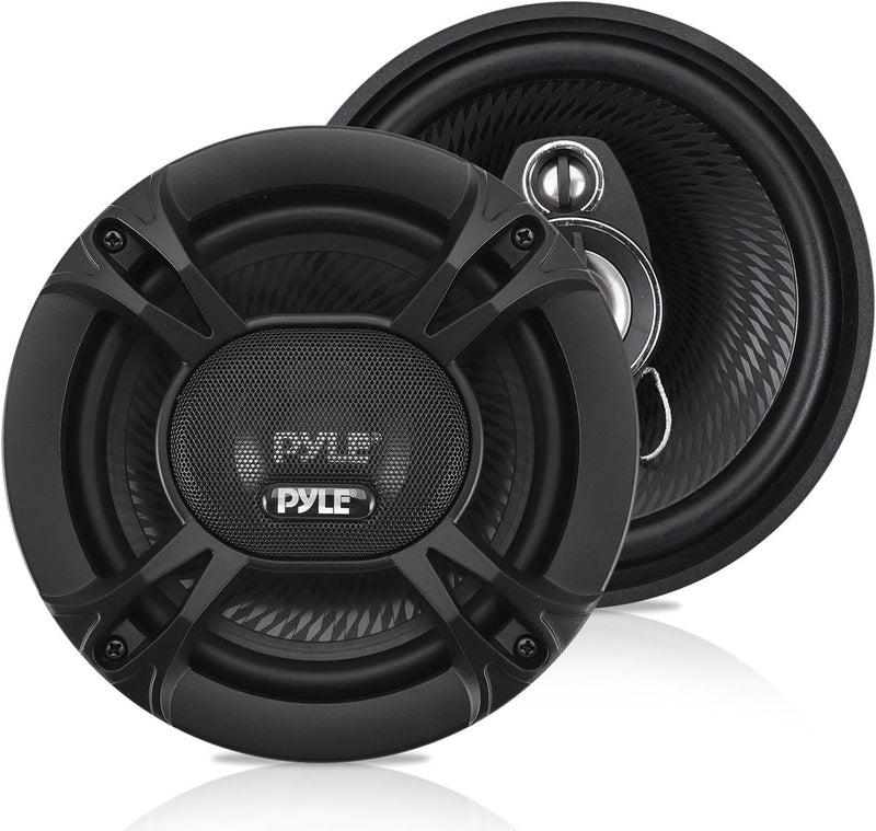 Pyle 2-Way Universal Car Stereo Speakers - 120W 3.5 Inch Coaxial Loud Pro Audio Speaker OEM Quick Replacement Component Vehicle Door/Side Panel Mount Compatible PL31BK (Pair) - 5. 25