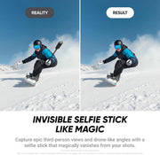 X4 Air Road Cycling Bundle (Independent) - Light 165g 8K 360 Camera, Invisible Selfie Stick, Replaceable Lenses, Shoot First & Frame Later, Built-in Wind Guard, Stabilization, AI Editing