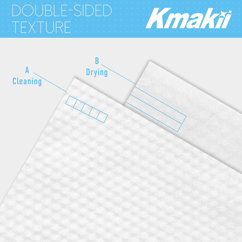KMAKII Disposable Face Towelette Facial Cleansing Washcloth Dry Facial Tissue Face Cleaning Towels Dry Wipes for Cleaning and Skincare (1 Box of 50 Sheets)