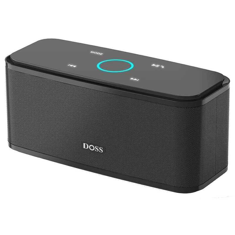 Doss Touch Wireless Bluetooth V4.0 Portable Speaker with HD Sound and Bass, 12H Playtime, Built-in Mic for iPhone, Samsung (Black)