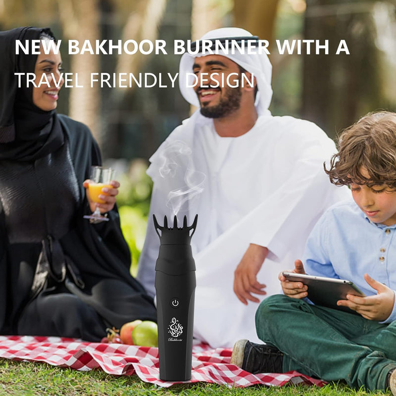 Bakhoor BoSidin USB Rechargeable Comb Incense Burner - Aromatherapy and Style in One Device! Enjoy Portable Relaxation with Hassle-Free Charging for Home Office & Car - X007 (X007-Pink)