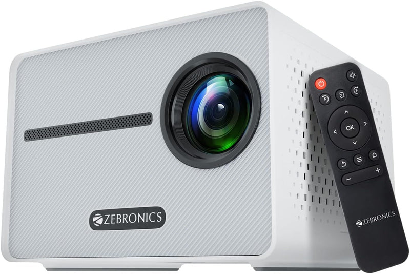 Zebronics PIXAPLAY 20 LED Projector with FHD 1080p, HDMI, USBx2, Aux Out, Bluetooth v5.1, Upto 431 cm Screen Size, Built-in-Speaker, 3000 Lumens and a Compact Design