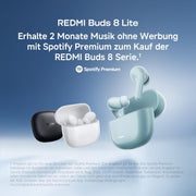 XIAOMI REDMI Buds 8 Lite, Bluetooth In-Ear Headphones with 12.4mm Dynamic Driver, Dual Microphones, Noise Reduction, Lightweight Design, Fast Pairing (Black)